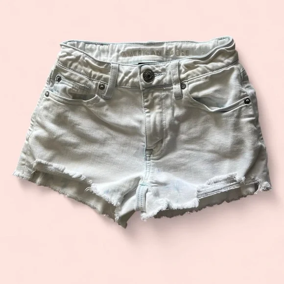 American Eagle Outfitters Light Denim Jean Shorts - Picture 1 of 4